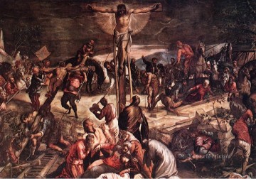 磔刑の詳細 1 イタリアのティントレット宗教キリスト教徒 Oil Paintings
